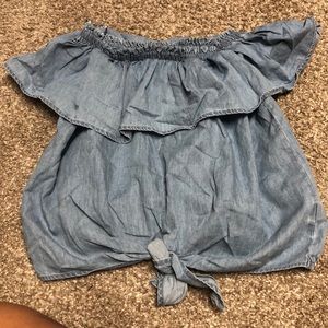 Jean off the shoulder Top from Express